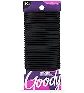 Goody Ouchless Elastic Hair Ties - 30 Ct, Black, 4MM Rubber Bands for Hair, Pain-Free Hair Access...