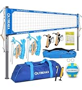 2025 Newly Upgraded Professional Outdoor Volleyball Net Set System for Backyard Beach with Tetoro...