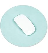 ProElife Premium Home/Office Round PU Leather Mouse Pad Mice Mat Smooth Surface Noiseless Mousepa...