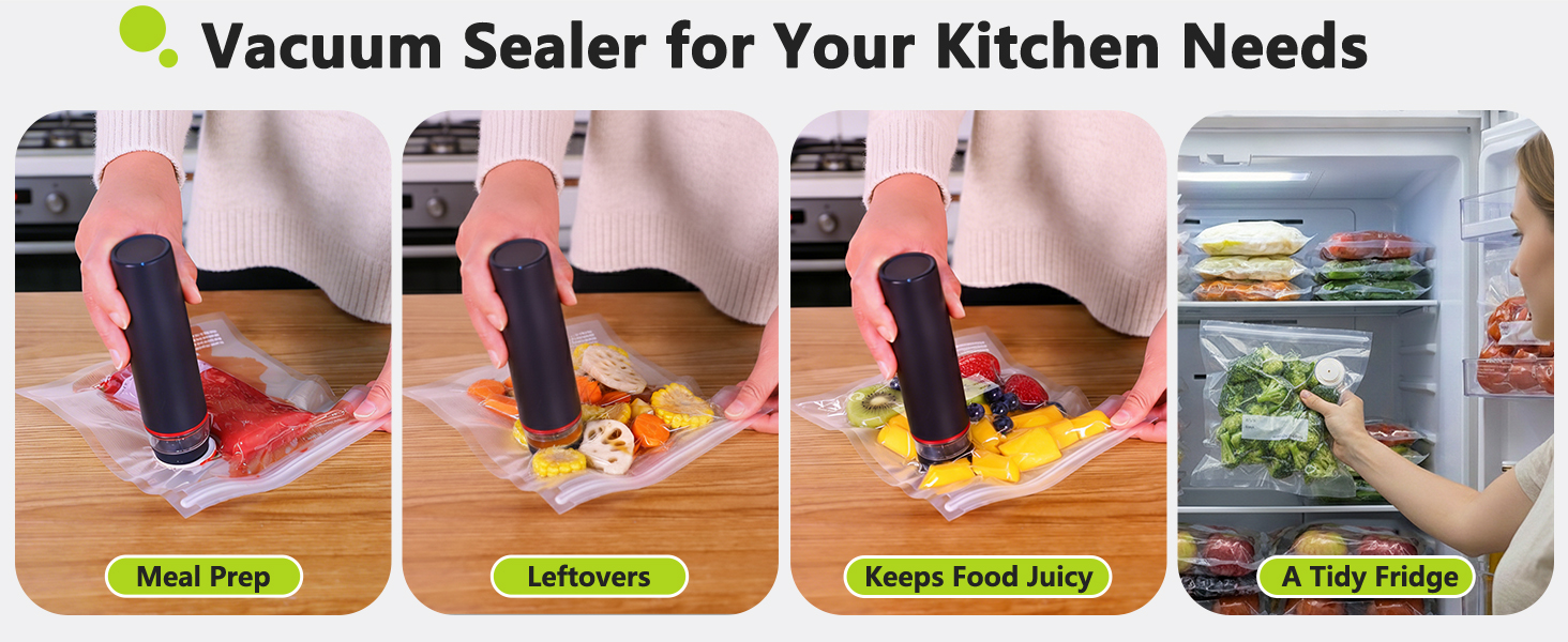 Stores prepped meals and leftovers.