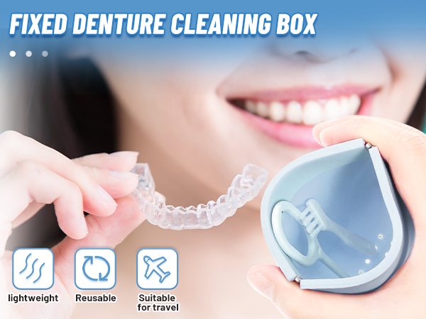 Silicone Retainer Denture Storage Case Holder