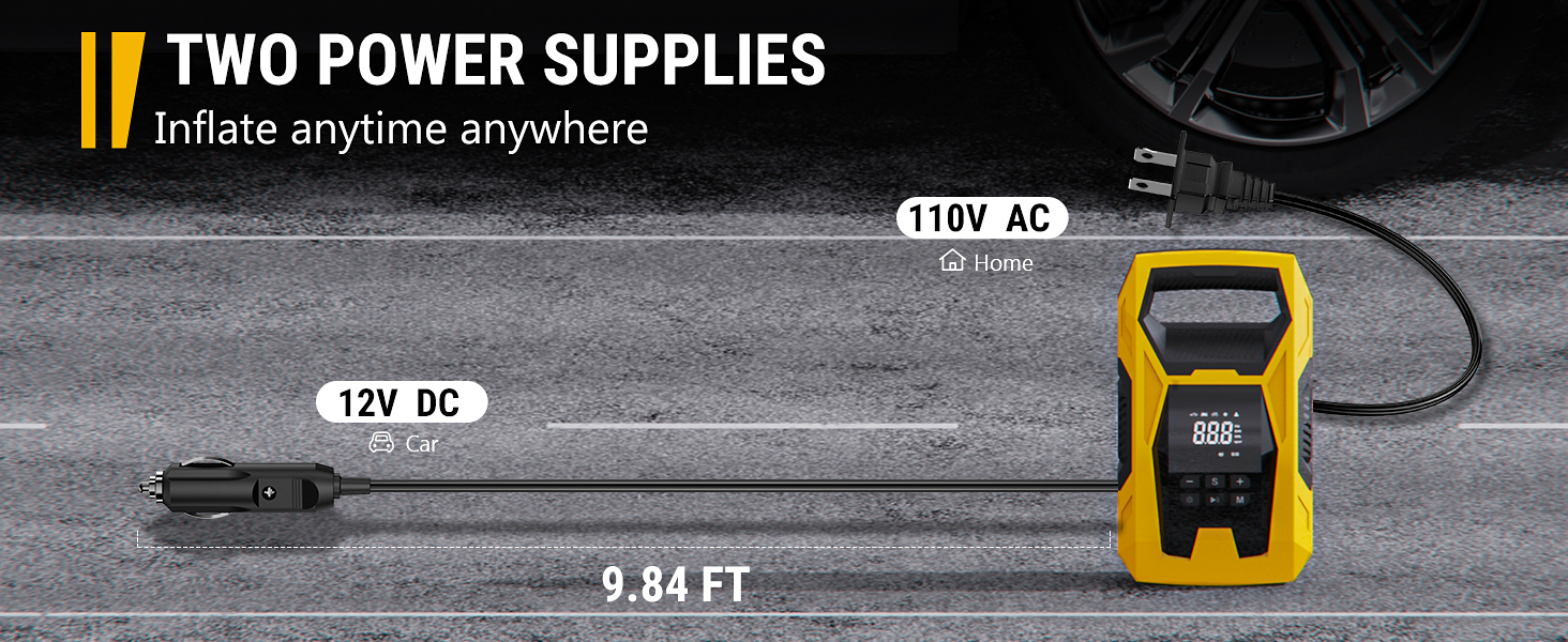 Tire Inflator Portable Air Compressor