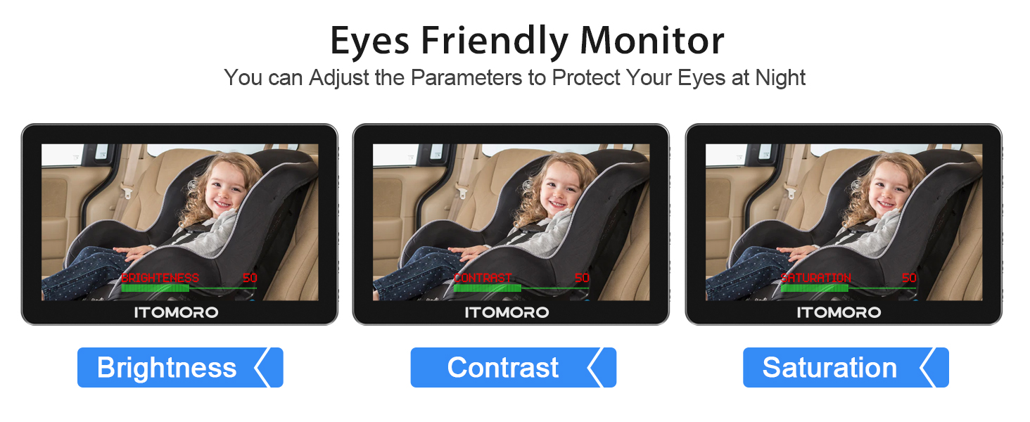 baby car monitor with adjustable screen
