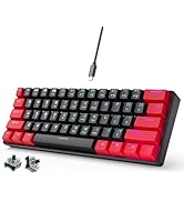 abucow Gaming Keyboard Minimalist Portable Wired Ultra-Compact Mini Imitation 61 Keys RGB Backlit...