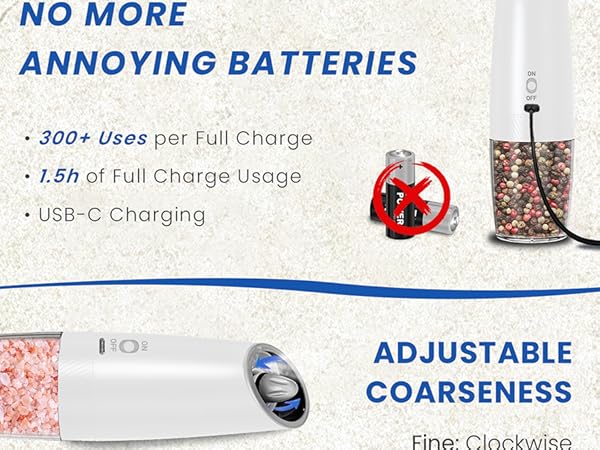 Electric Peppe&amp;Salt Grinder Set