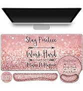 ToLuLu Desk Mat, XXL Large Mouse Pad Wrist Support Set,4 in1 Gaming Mousepad Desk Pad+ Ergonomic ...
