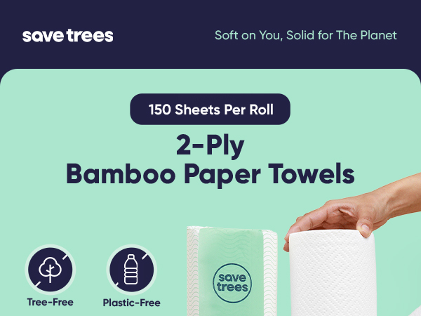 bamboo paper towels kitchen roll recycled towel super plant based disposable tree free products