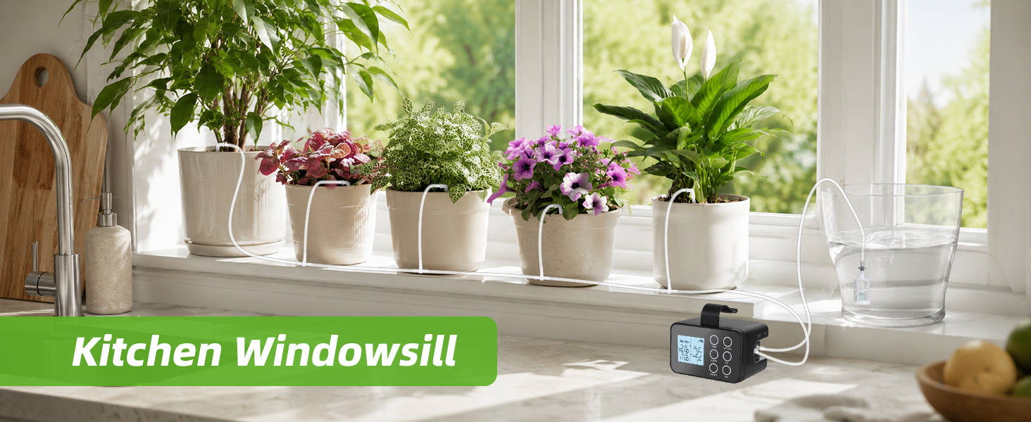 automatic watering system for potted plants