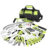 FASTPRO 267-Piece Home Tool Set, Household Repairing Tool Kit with 13-Inch Wide Mouth Open Tool B...