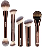 MAANGE 5 PCS Foundation Makeup Brush Set Double-ended Kabuki Mask Contour Brush for Liquid Powder...