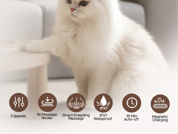 cotsoco Electric Pet Massager for Cats and Dogs Care, Handheld Head Scalp Massager Gifts for Pets