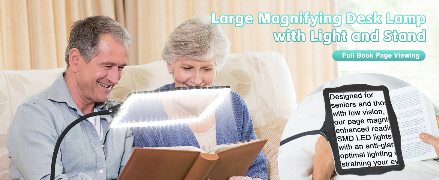 Magnifying Glass with Light and Stand