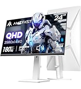 Amzfast 24 Inch Gaming Monitor 180Hz QHD 2k 2560 ×1440p Monitor, 1ms G-SYNC Compatible,Built-in S...