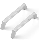 Estmoon 30 Pack 5 Inch Brushed Nickel Cabinet Pulls - Silver Cabinet Handles Modern Square Kitche...