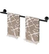 HITSLAM Matte Black 25.7 Inch Towel Bar for Bathroom, SUS304 Stainless Steel Bathroom Towel Rack ...