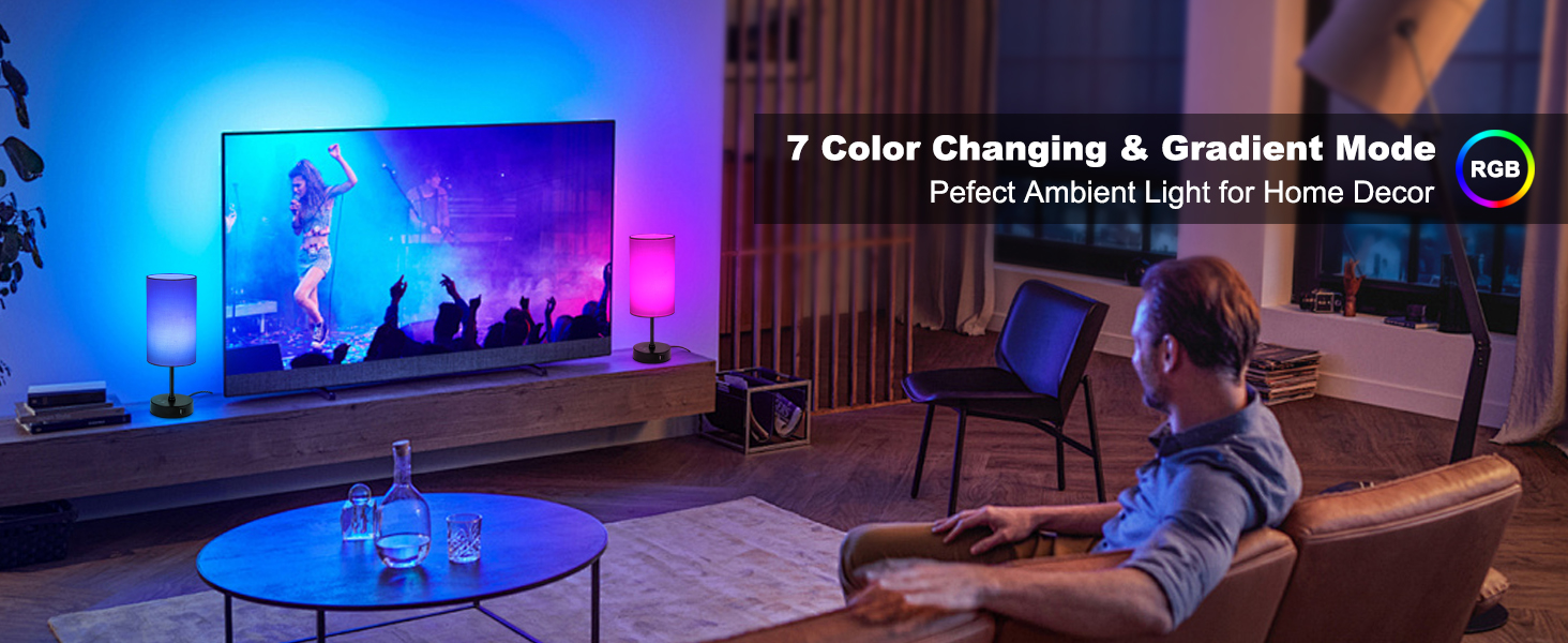 7 Colors Changing &amp;amp;amp;amp; Gradient Mode Pefect Ambient Light for Home Decor