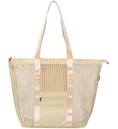 Mesh Beach Tote Large Bag 2022 Upgrade for Women with Multiple Pockets for Family Travel Swimming...