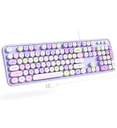 Atelus Computer Wired Keyboard, Plug Play USB Full-Size Keyboard with Large Number Pad, Caps Indi...