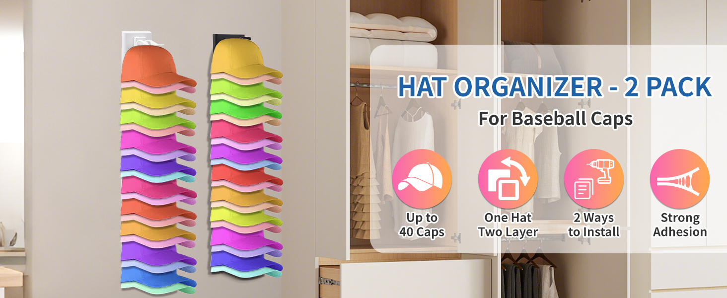 Hat Organizer two packs