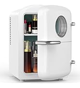 Electactic Mini Fridge for Bedroom, 4L/6 Cans Small Cosmetic Fridge for Skincare, Makeup &amp; Drink,...