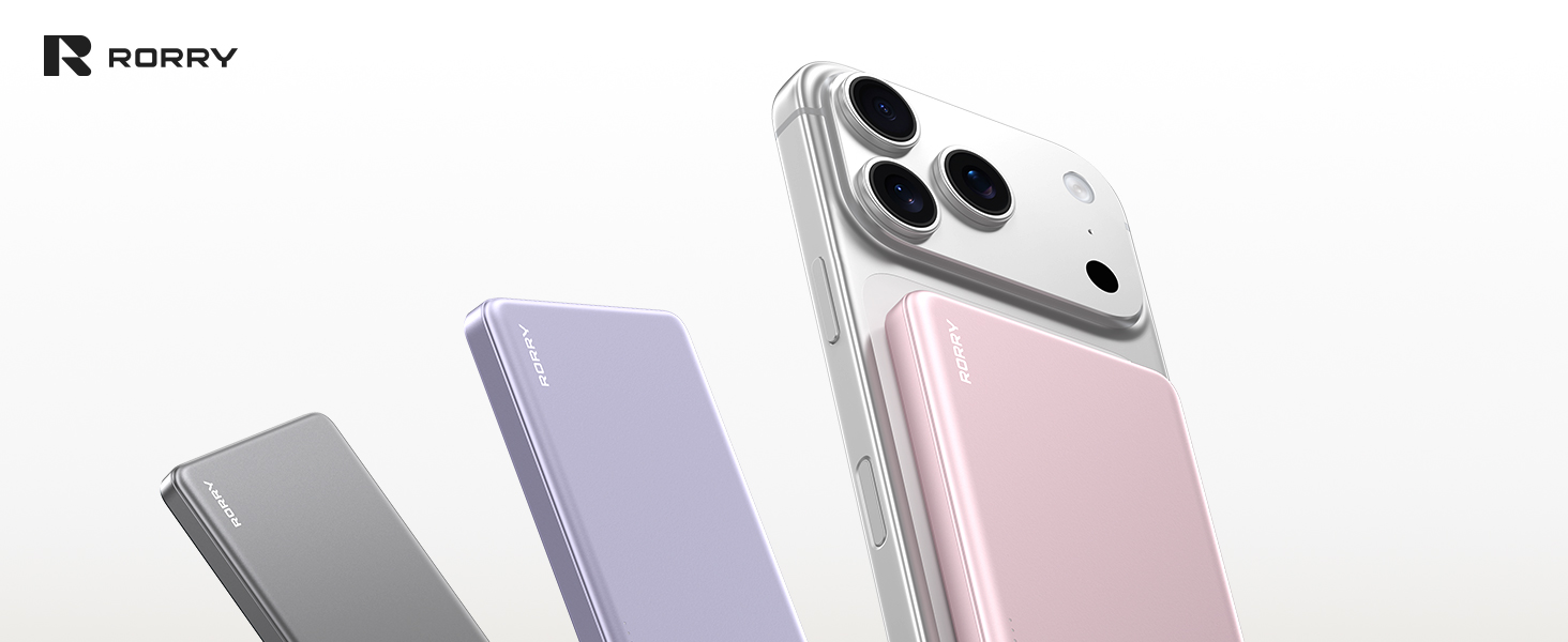 RORRY for Magsafe Portable Charger, 10000mAh Ultra Slim Magnetic Power Bank