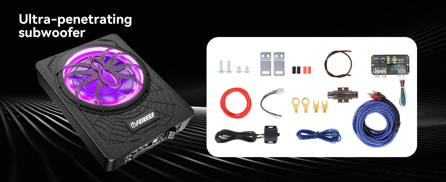 Car subwoofer,under seat subwoofers with amp,under seat subwoofer,bluetooth subwoofer for car