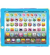 Kids Tablet Learning Pad Toddler Tablet with ABC Word Song Music Number Electronic Interactive To...