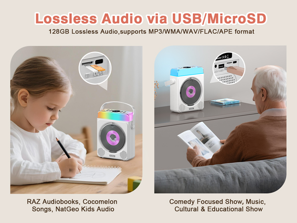 portable cd player with bluetooth