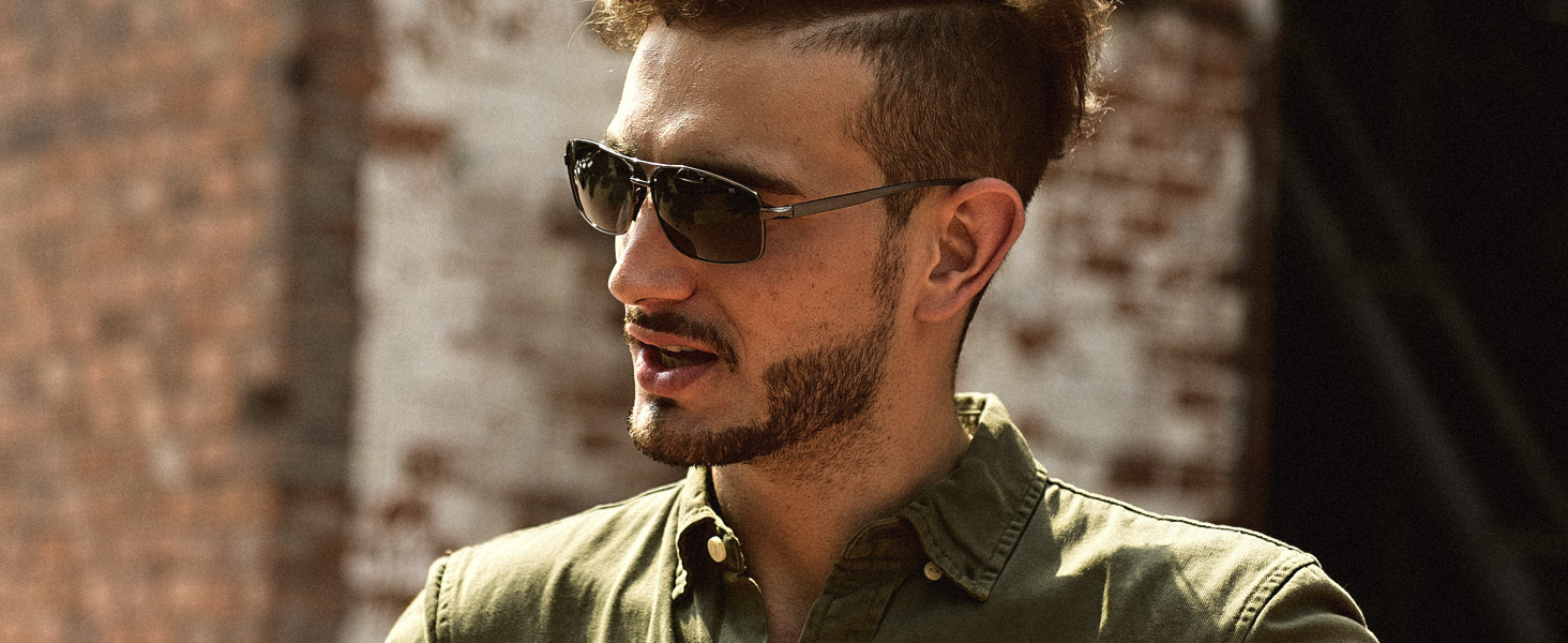 mens sunglasses polarized gray lens