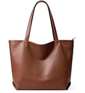 WLLWOO Soft Vegan Leather Tote Bag for Women Large Casual Hobo Handbags Zipper Shoulder Work Dail...