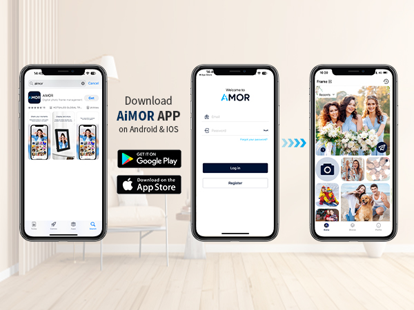 digital picture frames load from phone electronic picture frame