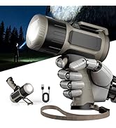 LiangJJ 1000000 Lumens Adjustable Focus Spotlight, 16000mAh 20Hrs LED Super Bright Rechargeable S...