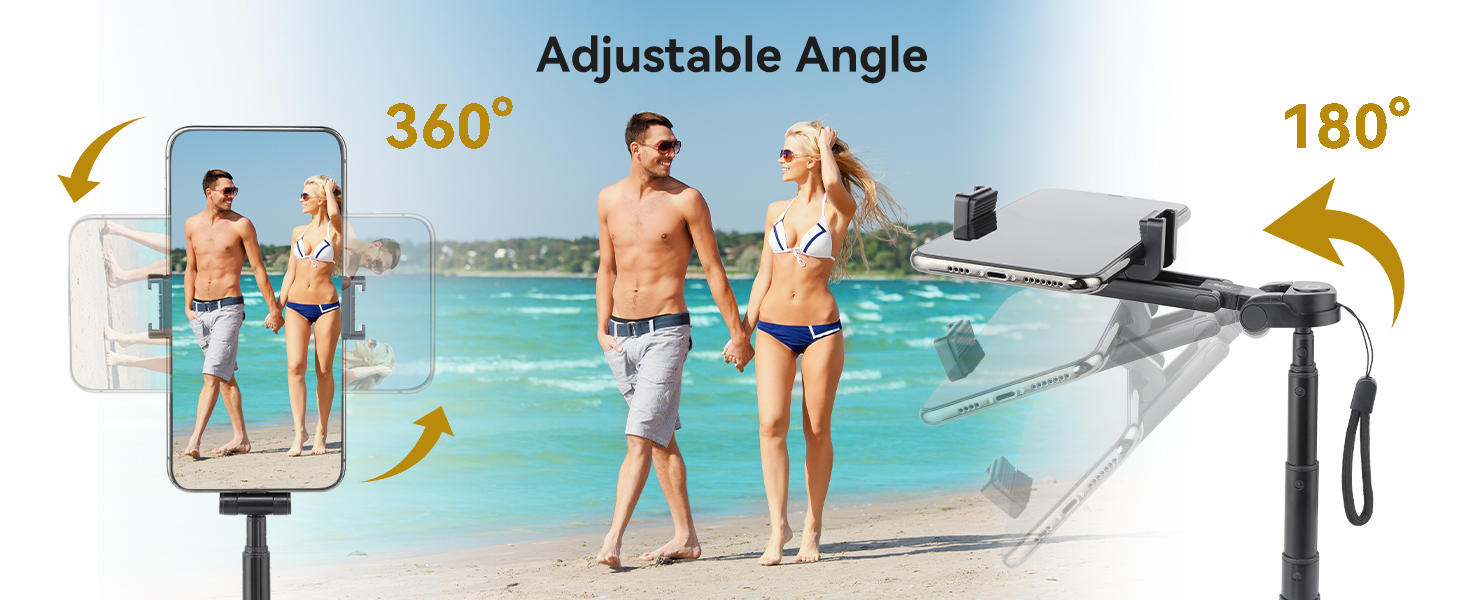 UTEBIT 18" Selfie Stick with Wireless Remote