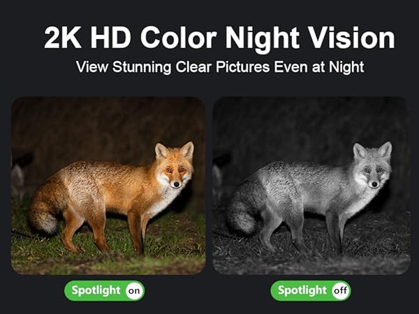 No wifi security camera features 2K 2MP HD Color Night Vision