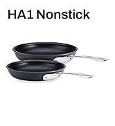 All-Clad HA1 Hard Anodized Nonstick 2 Piece Fry Pan Set 8, 10 Inch Induction Pots and Pans, Cookw...