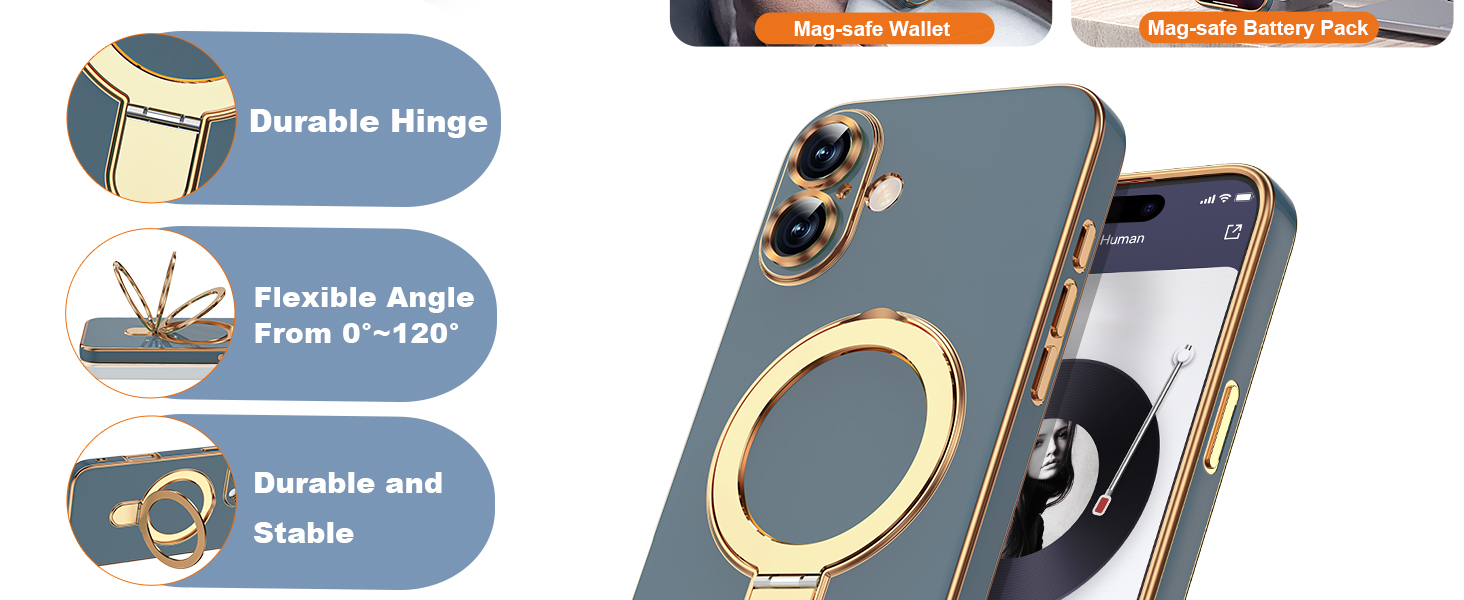 ETPESOK Compatible with iPhone Case with Magnetic Stand 