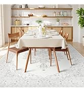 LIVEBOX 8x10 Washable Area Rug for Living Room, Non Slip Boho Grey Rug for Bedroom,Non-Shedding F...
