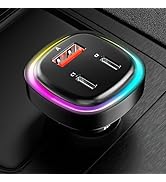 66W USB C Car Charger, [All Metal] 2PD + QC3.0 USB Car Cigarette Lighter USB Charger Adapter with...