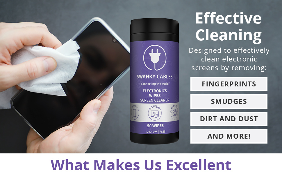 Swanky cables wipes electronics cleaning kit