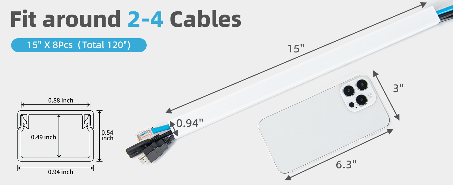 Fit around 2 to 4 cables