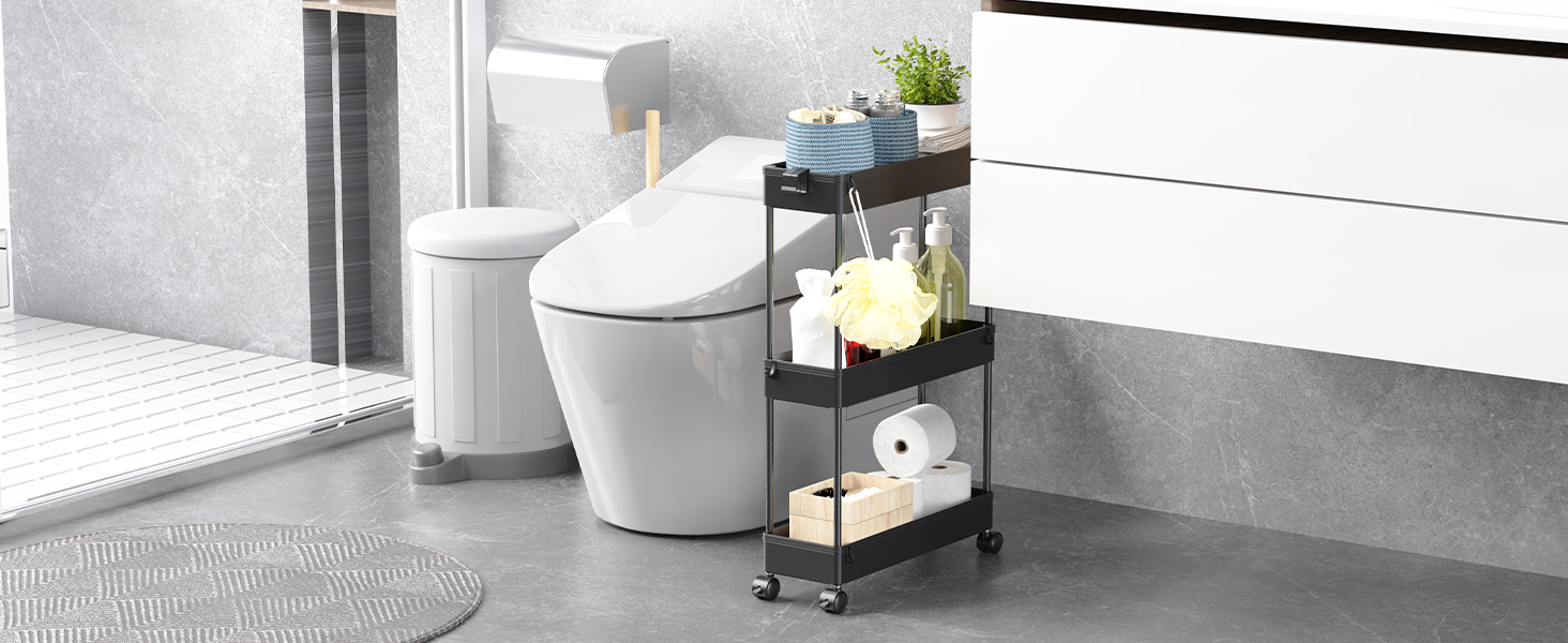 bathroom rolling cart