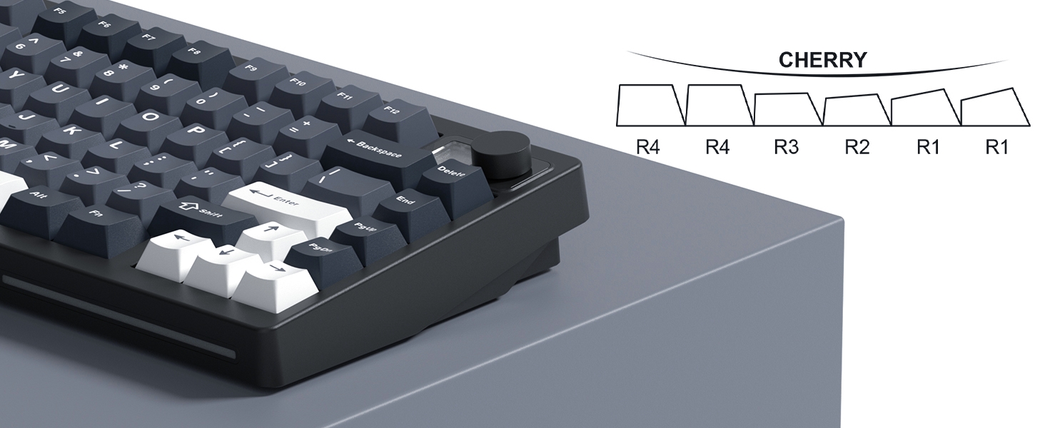 75% Wireless Mechanical Gaming Keyboard Bluetooth 5.0/2.4GHz/USB C Thocky Creamy Keyboard