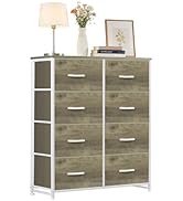 Accver 8-Drawer Fabric Dresser, Chest of Drawers Clothes Cabinet for Closet &amp; Bedroom, Storage Or...