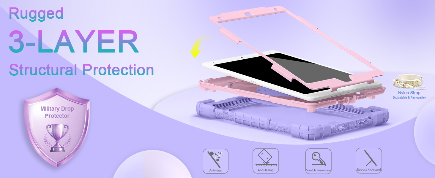 Kids Case for iPad 9th/8th/7th Generation (iPad 10.2 Inch, 2021/2020/2019)