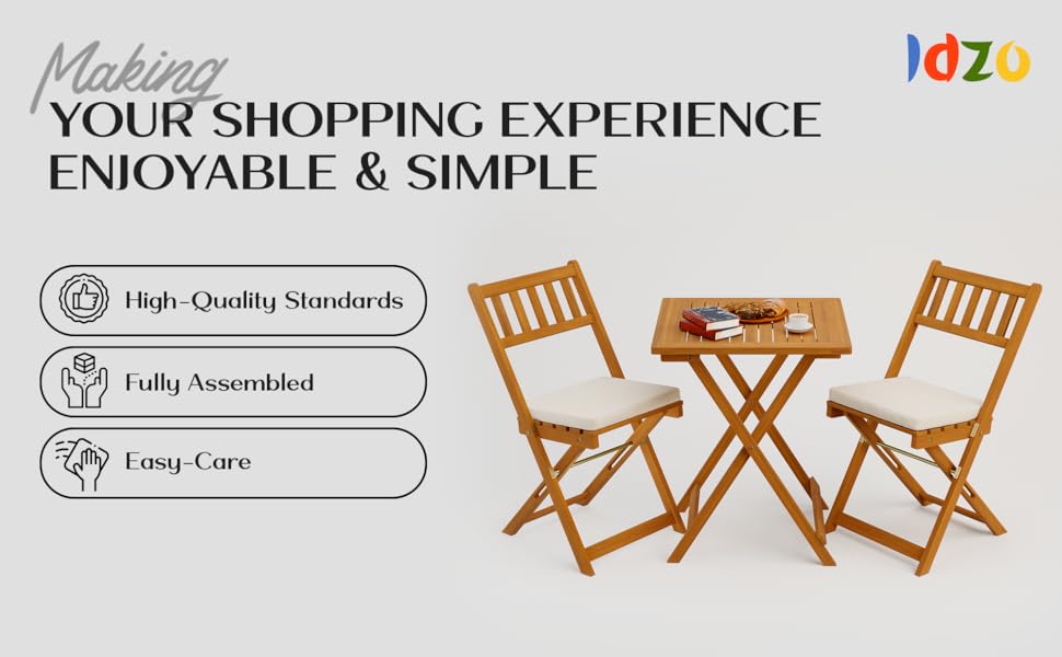 VERSATILE OUTDOOR STYLE: Our furniture set enhances space, whether on a balcony, garden, or terrace