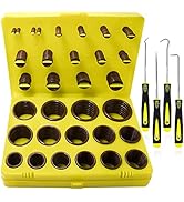 KEZE 386 Pcs Metric Viton O Ring Assortment Kit 75A Durometer 30 Sizes Brown O-Ring Set for Indus...