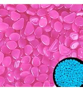 Kaiyuan Dynasty Glow in The Dark Rocks Outdoor Decorative Stones 100Pcs Pink Glow Stones Glowing ...
