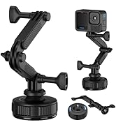JJC Rotate Suction Cup Mount with 1/4"-20 Screw &amp; Extension Arm for DJI Osmo Nano Action 6 5 Pro ...