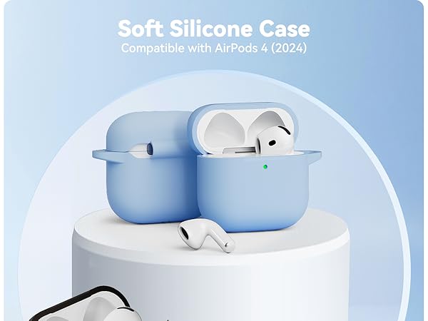 for AirPods 4 Case Cover 2024 with Cleaner Kit