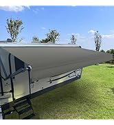 SHADEPLUS RV Awning Fabric Replacement,Camper Awning Replacement,16 oz Heavy Duty Waterproof Viny...